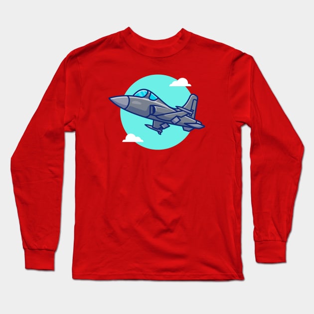 Jet Fighter Airplane Long Sleeve T-Shirt by Catalyst Labs